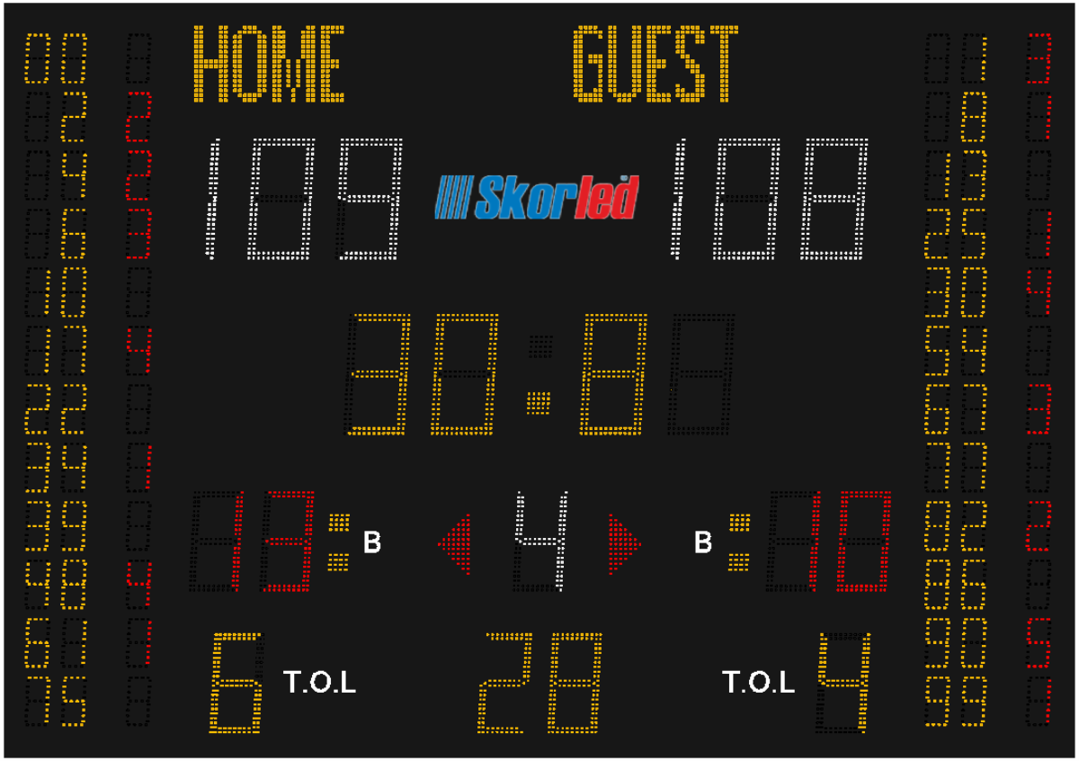 SBS 2000TN — SBS 2000TN NBA TİPİ YARI PROFESYONEL SKORBORD